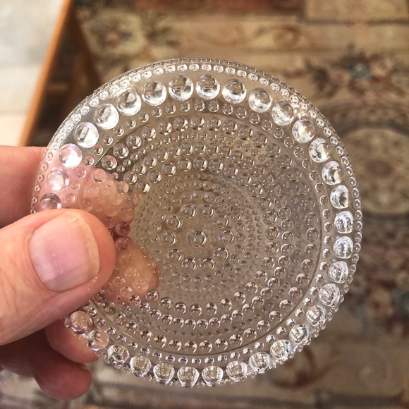 Iittala Finland Kastehelmi vintage dewdrop glass coasters - Picture 2 of 4